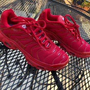 Faux Red Nike max plus shoes